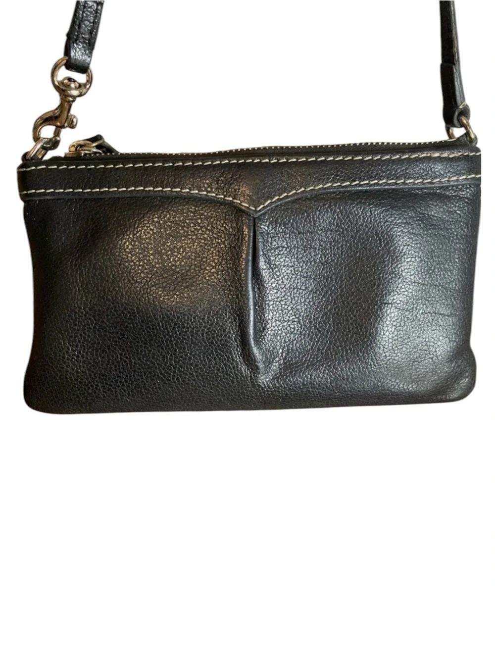 DOONEY & BURKE Classic Black Leather Bag -- 90's / Y2K Vibes